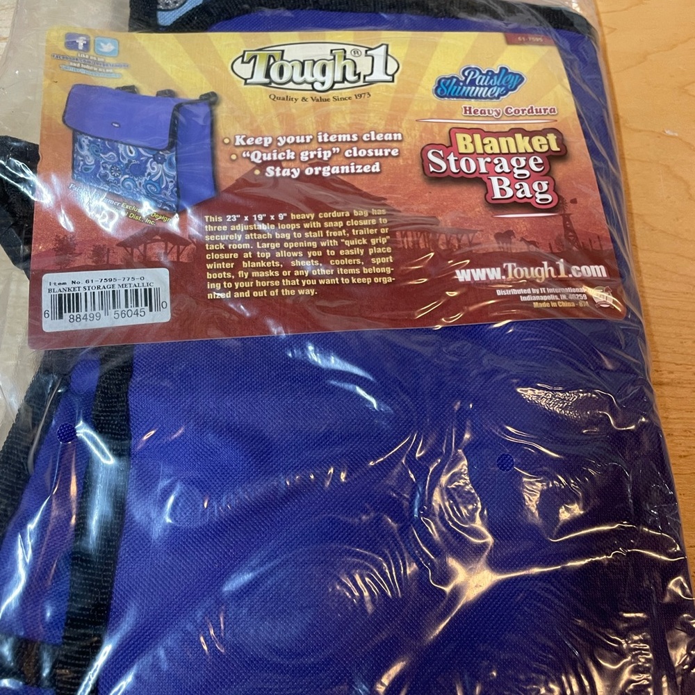 Tough One Heavy Cordura Blanket storage bag in perfect purple paisley.
